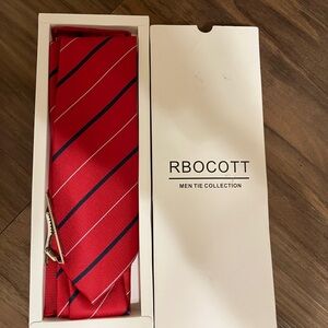Red Striped Men's Tie